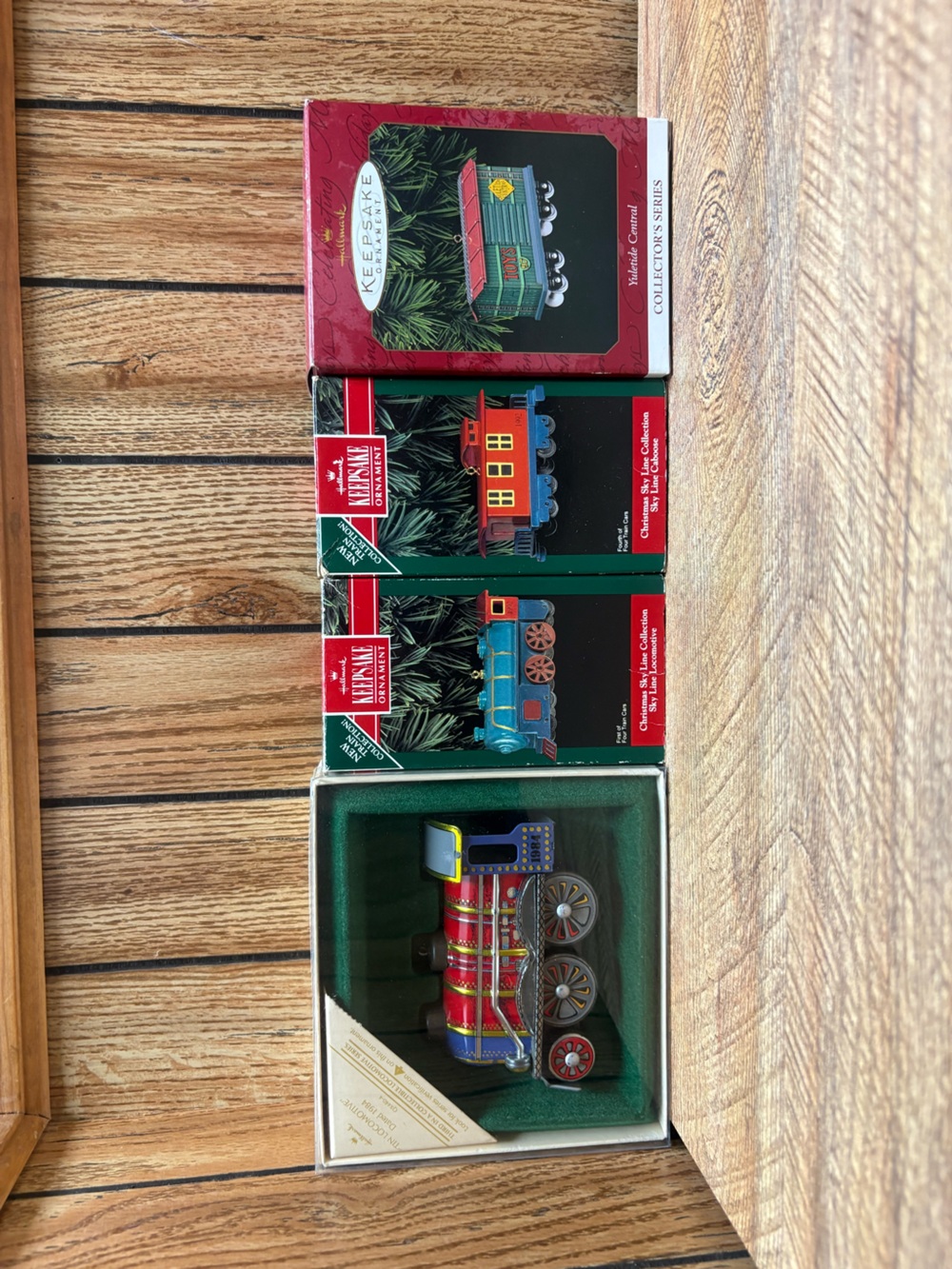 Vintage Hallmark Keepsake Train Christmas Ornaments Lot of 4